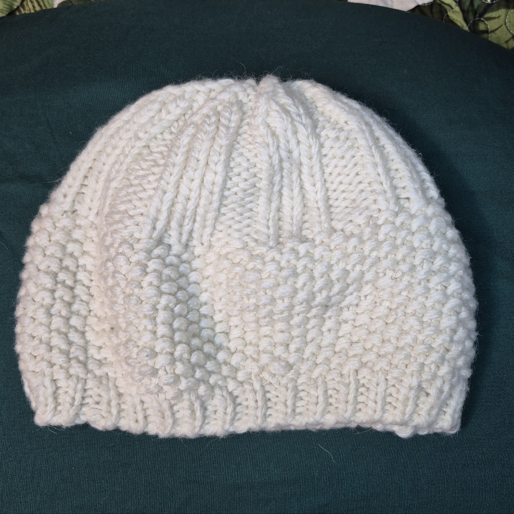 Cream Knit Beanie